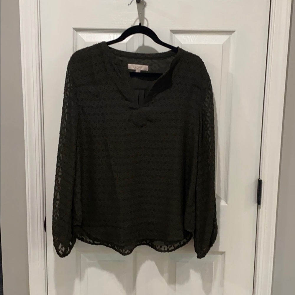 Olive green blouse size L from loft
